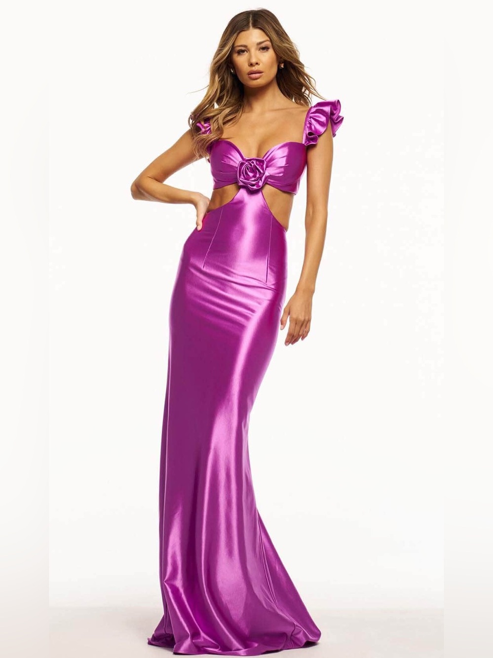 Sherri Hill 56056 - Rosette Cutout Gown